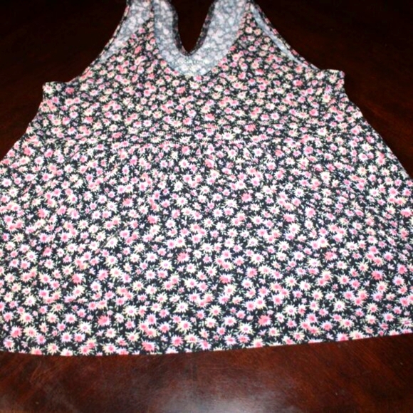 🌸 American Eagle Floral Peplum Tank - Adjustable Straps - Cottagecore Y2K - Picture 9 of 10